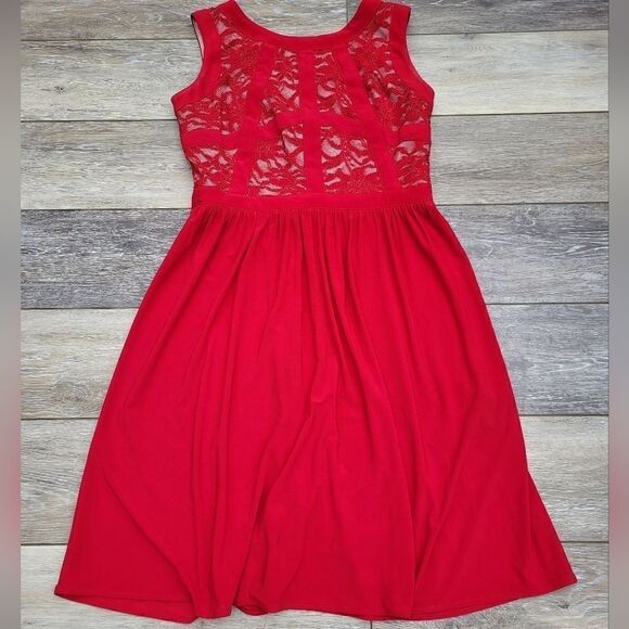 The MORGAN & CO red special occasions dress size 5/6 - Picture 10 of 11